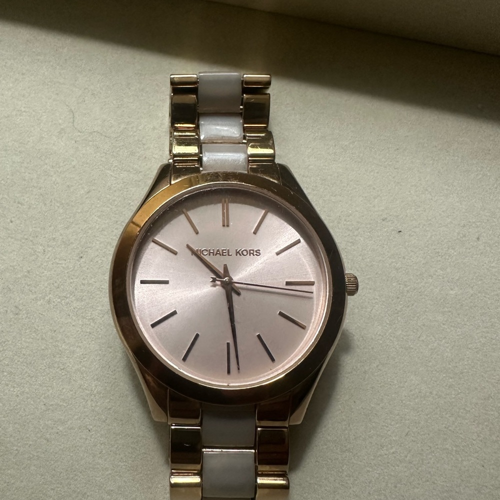 Michael Kors Collection Gold and White Watch